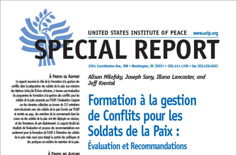 Conflict Management Training for Peacekeepers (French)