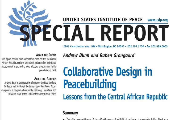 Collaborative Design in Peacebuilding