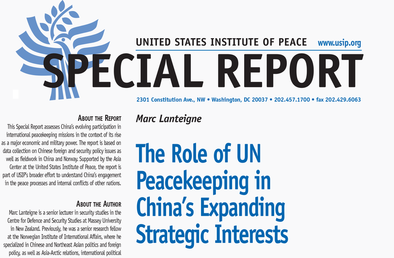 The Role of U.N. Peacekeeping in China’s Expanding Strategic Interests