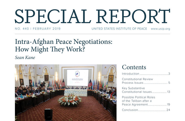 Intra- Afghan Peace Negotiations: How Might They Work report cover