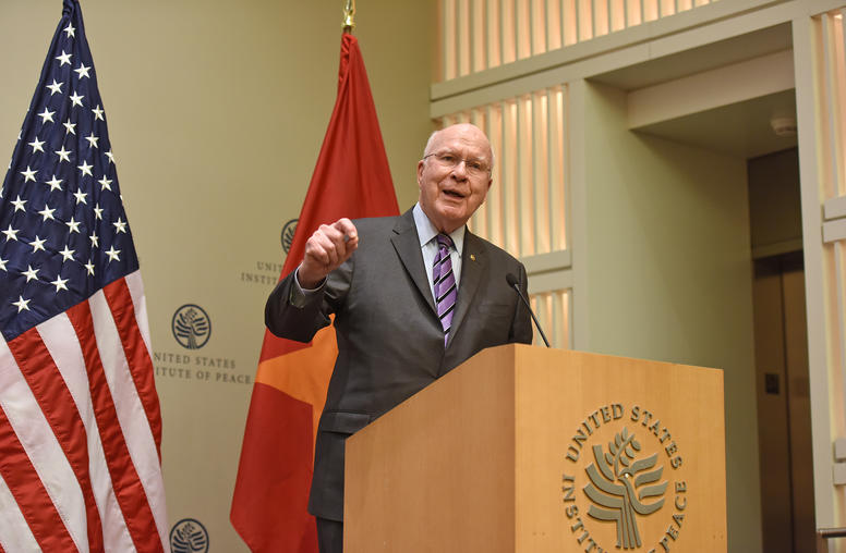 Senator Patrick Leahy at the U.S. Institute of Peace on March 26, 2019.
