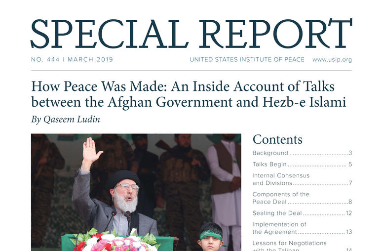 How Peace Was Made: An Inside Account of Talks between the Afghan Government and Hezb-i-Islami report cover