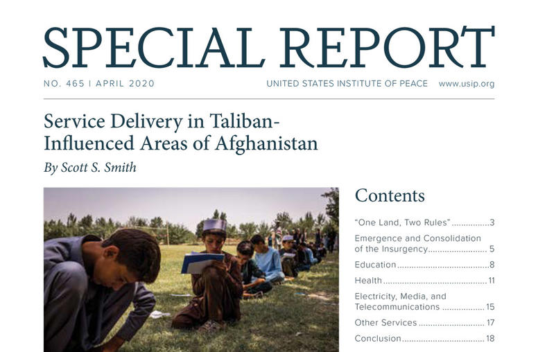 Service Delivery in Taliban Areas report cover