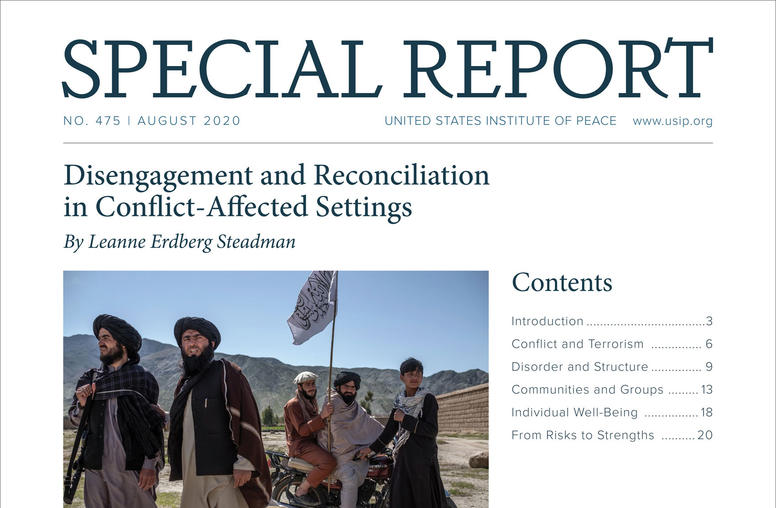 Disengagement and Reconciliation in Conflict-Affected Settings report cover
