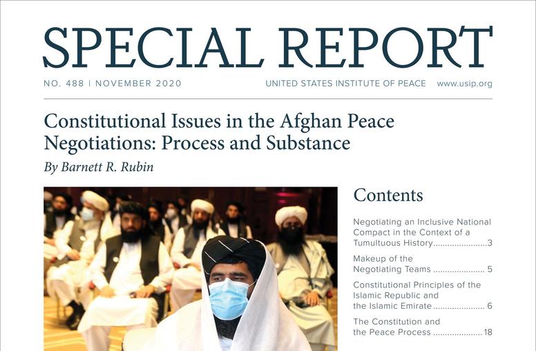 Constitutional Issues in the Afghan Peace Negotiations report cover