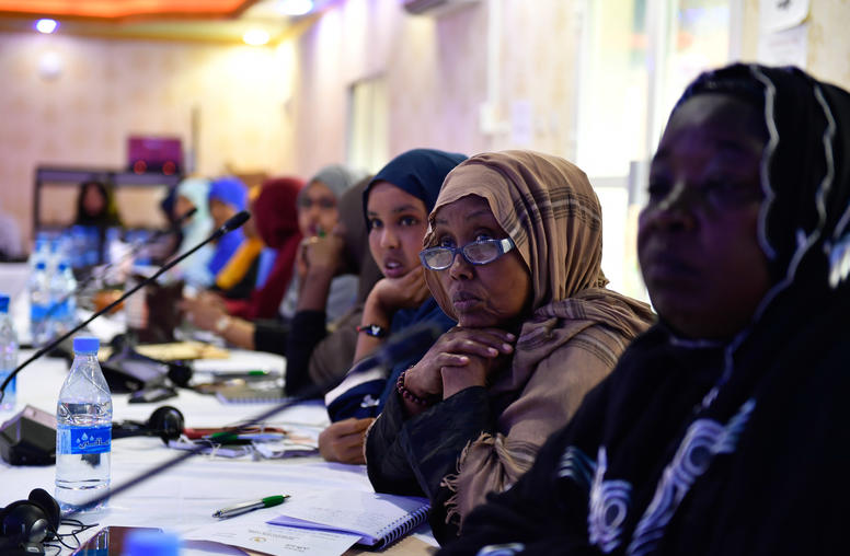 Participants attend a three-day conference on Women, Peace and Security in Mogadishu, Somalia on 07 October 2019. (AMISOM Photo/Ilyas Ahmed)