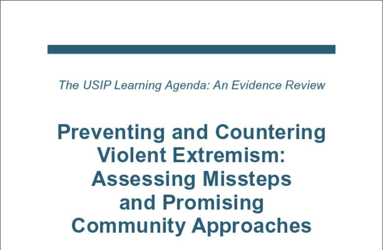 Preventing Violent Extremism evidence review paper cover