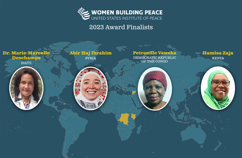 U.S. Institute of Peace Announces Four Finalists for 2023 Women Building Peace Award