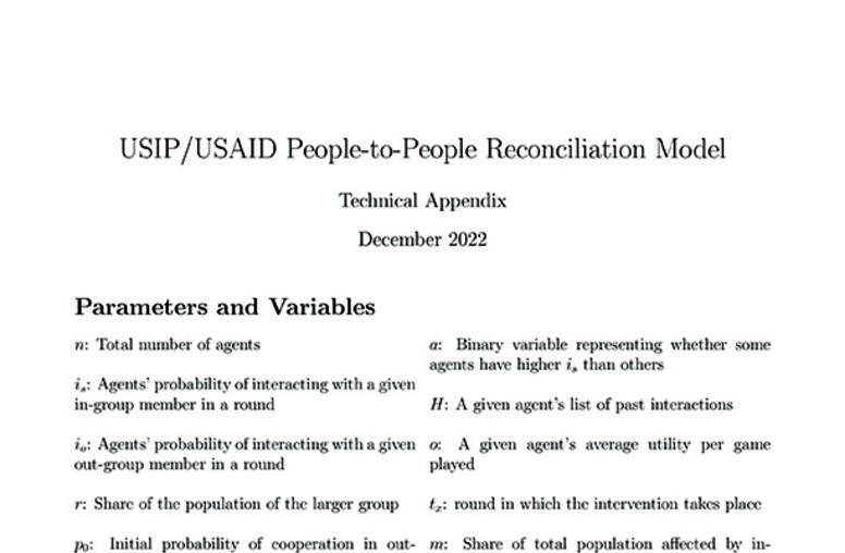 Technical Explanation of the People-to-People Reconciliation Model Cover