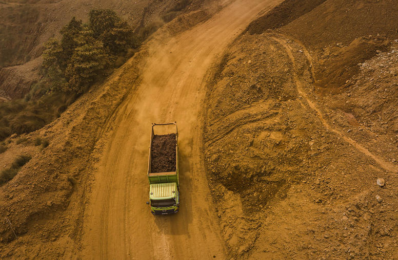 A truck carries nickel ore at a mining site in North Konawe, on the Indonesian island of Sulawesi, July 23, 2023. The fate of Indonesia’s nickel is caught in the conflict between the United States and China. (Ulet Ifansasti/The New York Times)