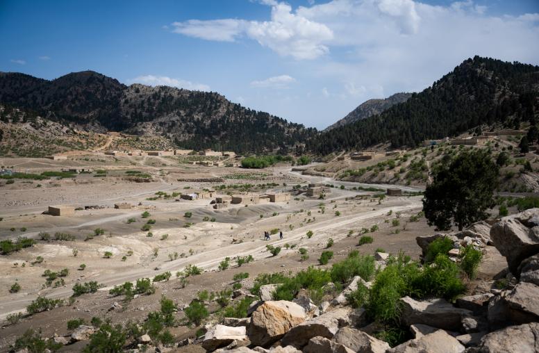 A view of Kanai, one of four Afghan villages hit in April by Pakistani airstrikes, April 16, 2022. (The New York Times)