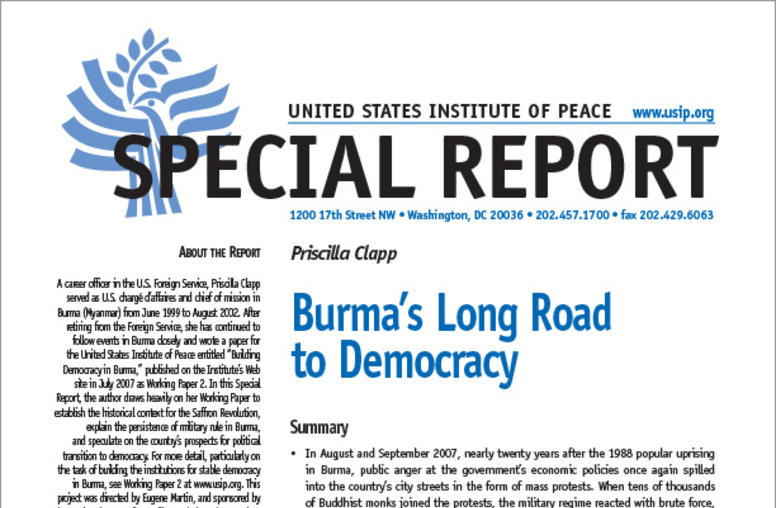 Burma's Long Road to Democracy