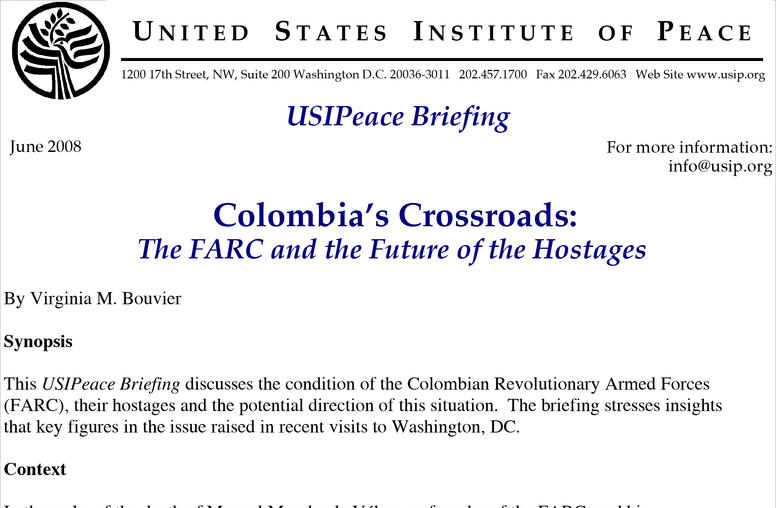 Colombia's Crossroads: The FARC and the Future of the Hostages