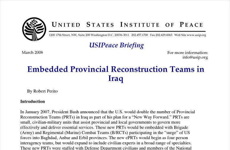 Embedded Provincial Reconstruction Teams