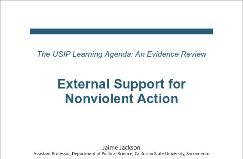 External Support for Nonviolent Action paper cover