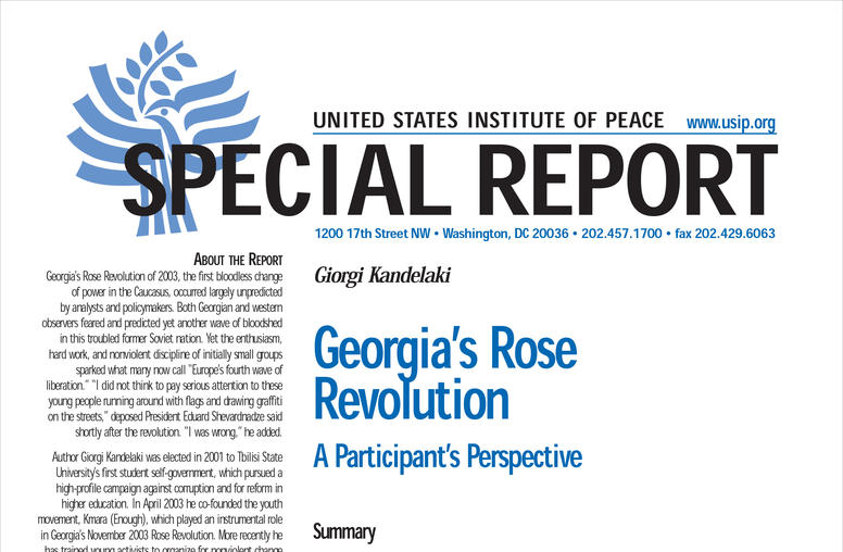 Georgia's Rose Revolution: A Participant's Perspective