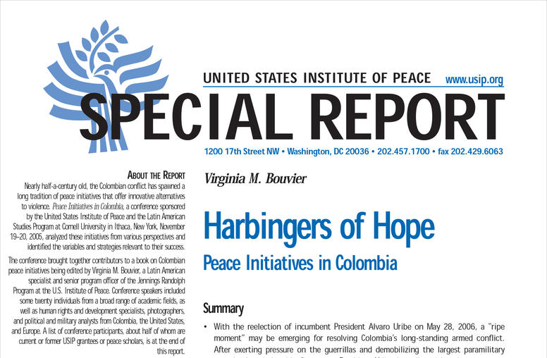 Harbingers of Hope: Peace Initiatives in Colombia