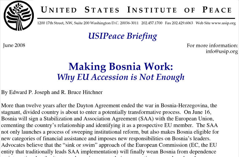 Making Bosnia Work: Why EU Accession is Not Enough