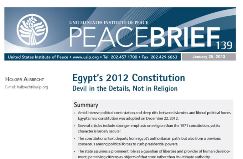 Egypt’s 2012 Constitution