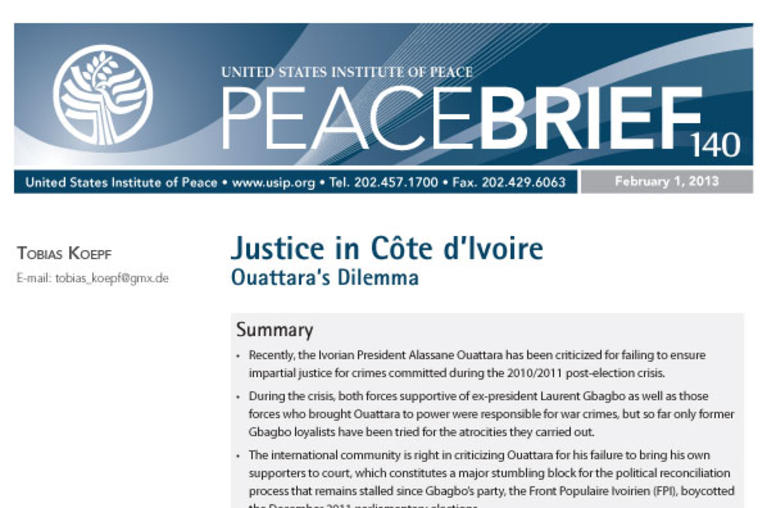 Justice in Côte d’Ivoire