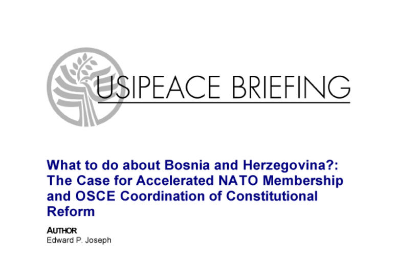 What to do about Bosnia and Herzegovina?: