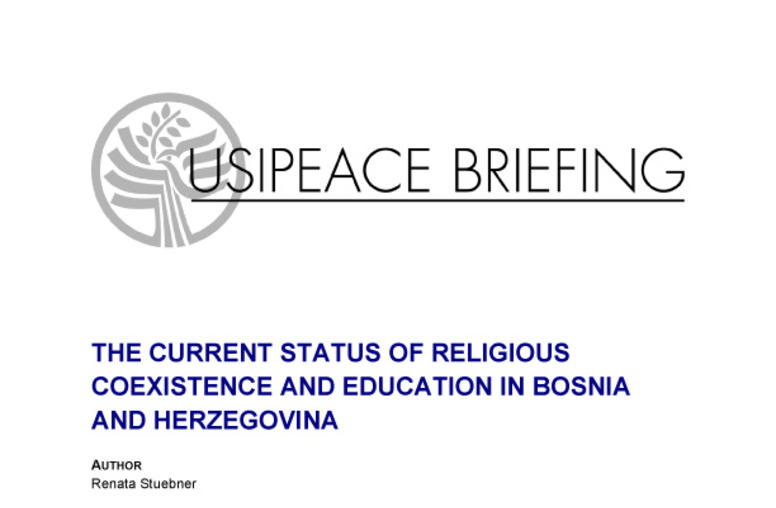 The Current Status of Religious Coexistence and Education in Bosnia and Herzegovina