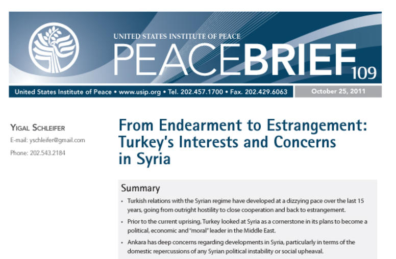 From Endearment to Estrangement: Turkey’s Interests and Concerns in Syria