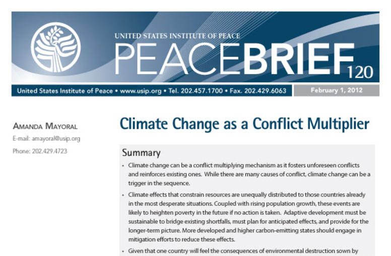 Climate Change as a Conflict Multiplier