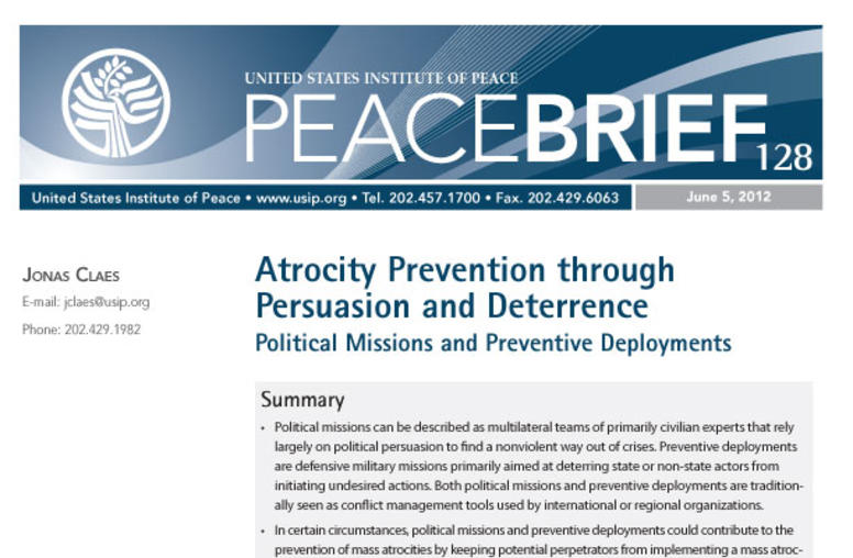 Atrocity Prevention through Persuasion and Deterrence