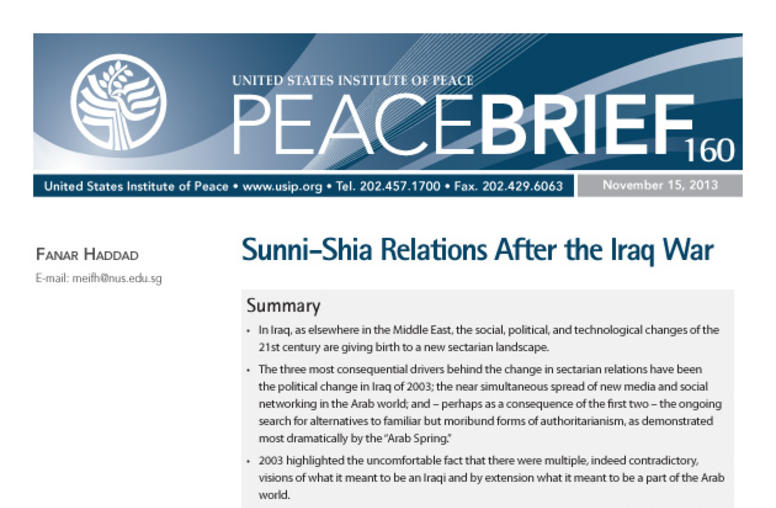 Sunni-Shia Relations After the Iraq War