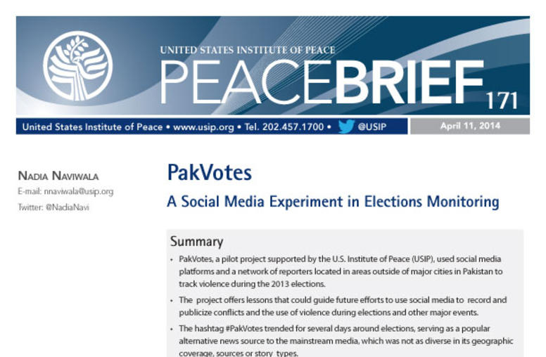 PakVotes: A Social Media Experiment in Elections Monitoring