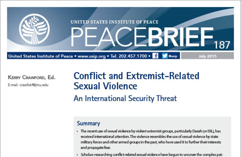 Conflict and Extremist-Related Sexual Violence