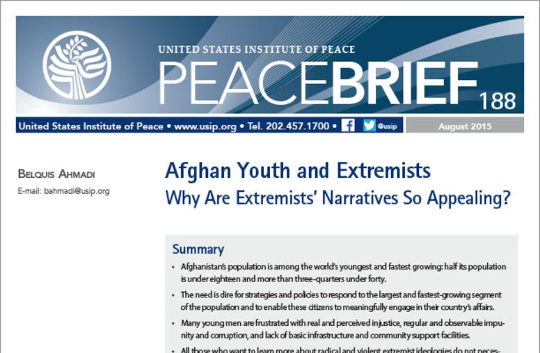 Afghan Youth and Extremists