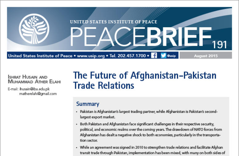 The Future of Afghanistan-Pakistan Trade Relations