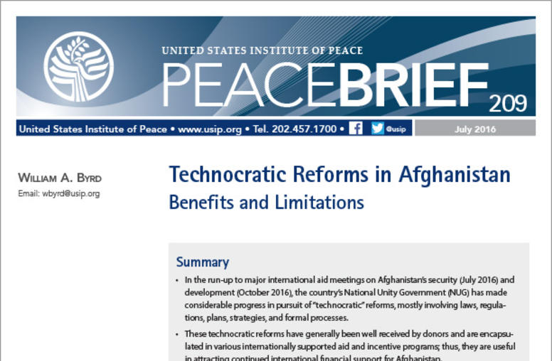 Technocratic Reforms in Afghanistan: Benefits and Limitations