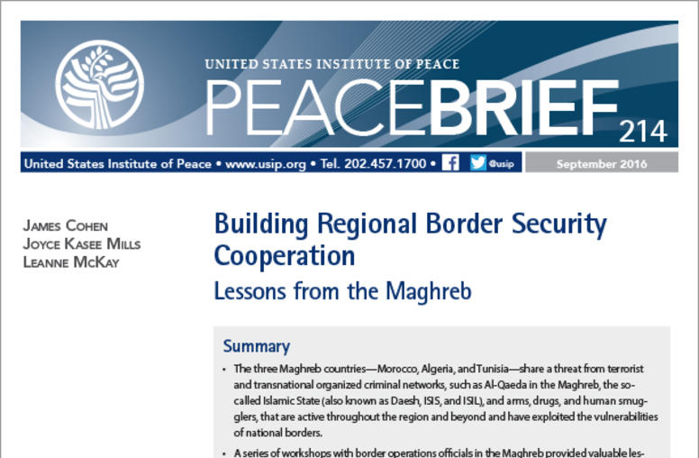 Building Regional Border Security Cooperation: Lessons from the Maghreb