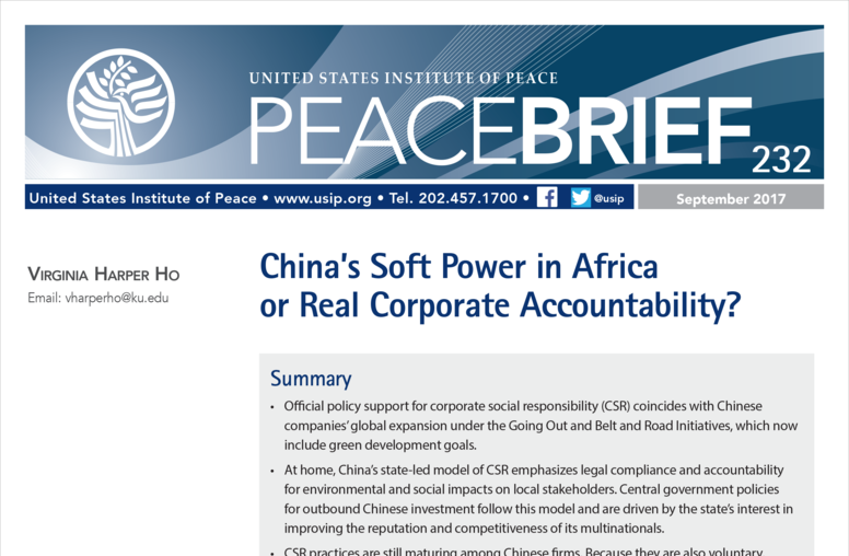 China’s Soft Power in Africa or Real Corporate Accountability?