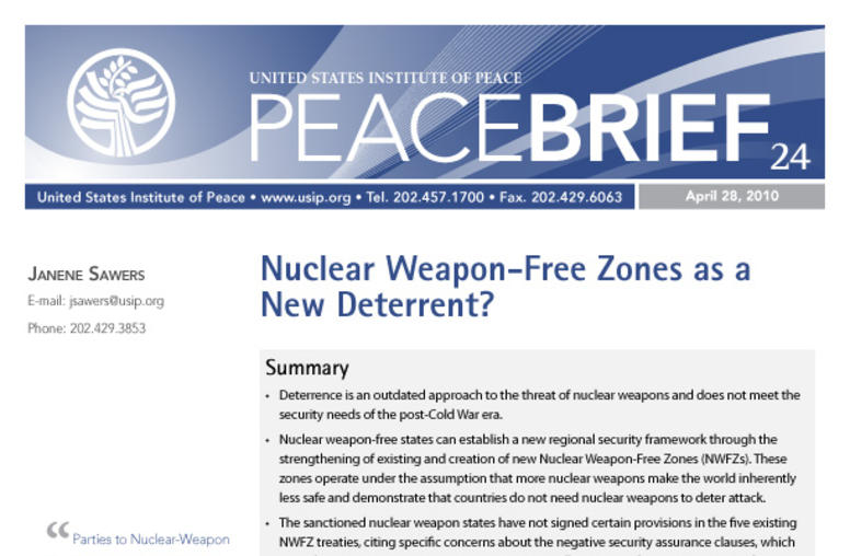 Nuclear Weapon-Free Zones as a New Deterrent?