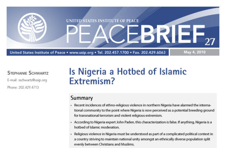 Is Nigeria a Hotbed of Islamic Extremism?