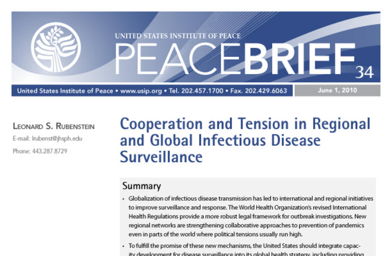 Cooperation and Tension in Regional and Global Infectious Disease Surveillance