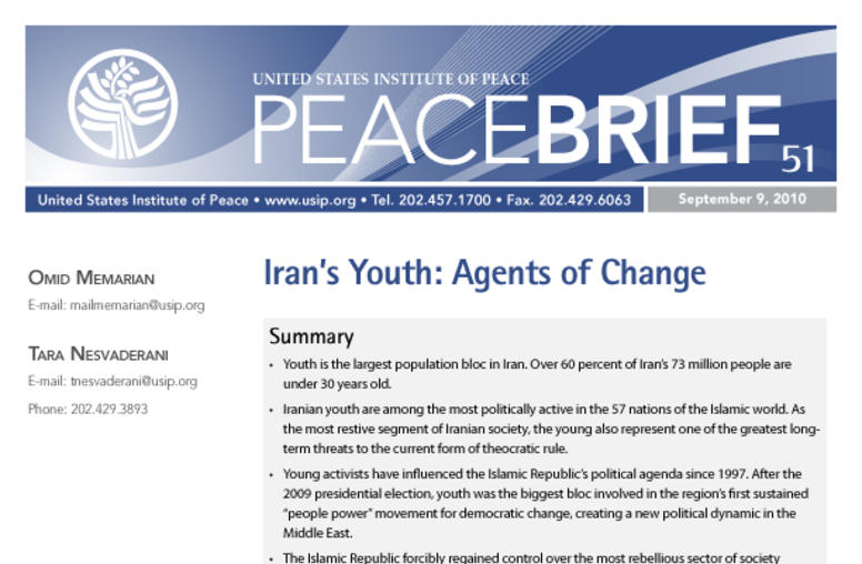 Iran’s Youth: Agents of Change