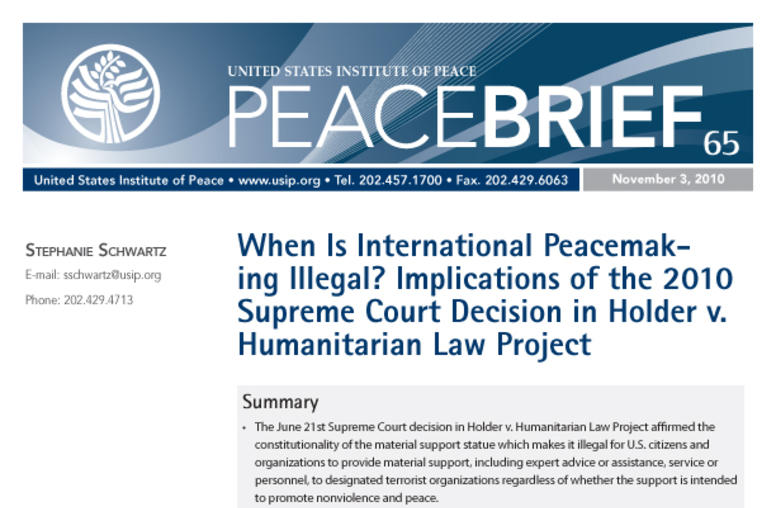 When Is International Peacemaking Illegal?
