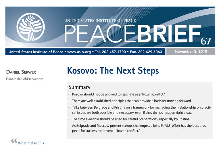 Kosovo: The Next Steps