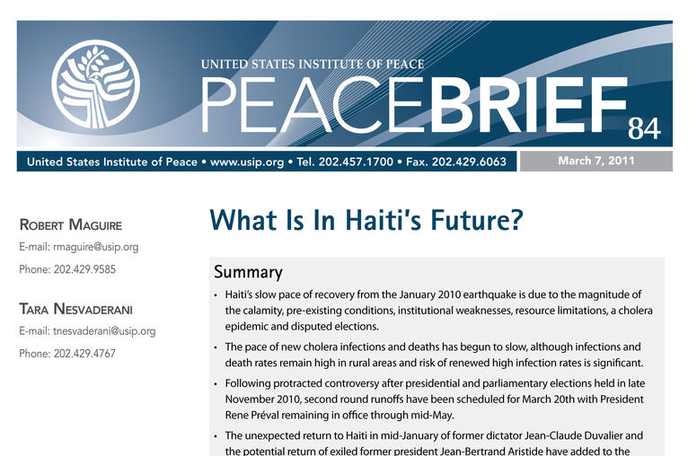 What Is In Haiti’s Future?