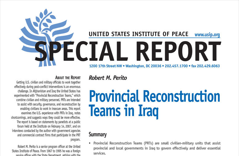 Provincial Reconstruction Teams in Iraq