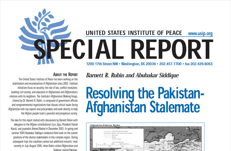 Resolving the Pakistan- Afghanistan Stalemate