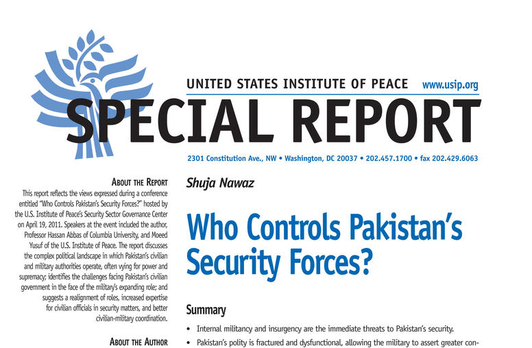 Who Controls Pakistan’s Security Forces?