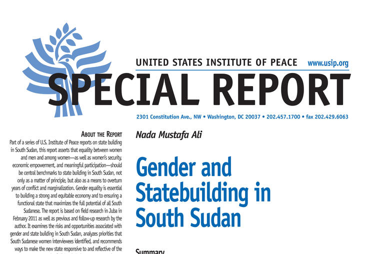 Gender and Statebuilding in South Sudan