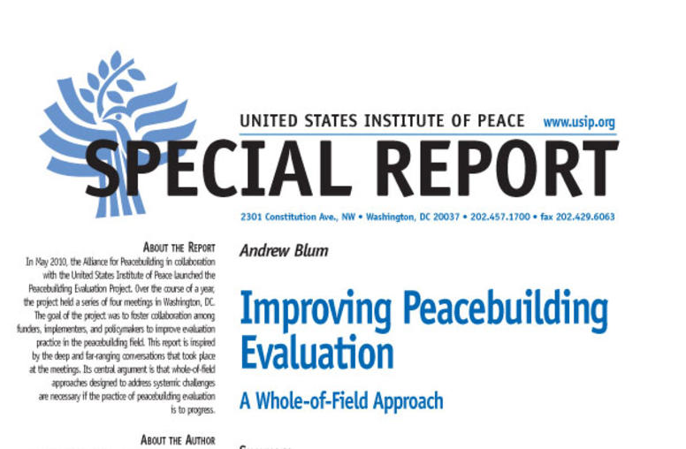 Improving Peacebuilding Evaluation