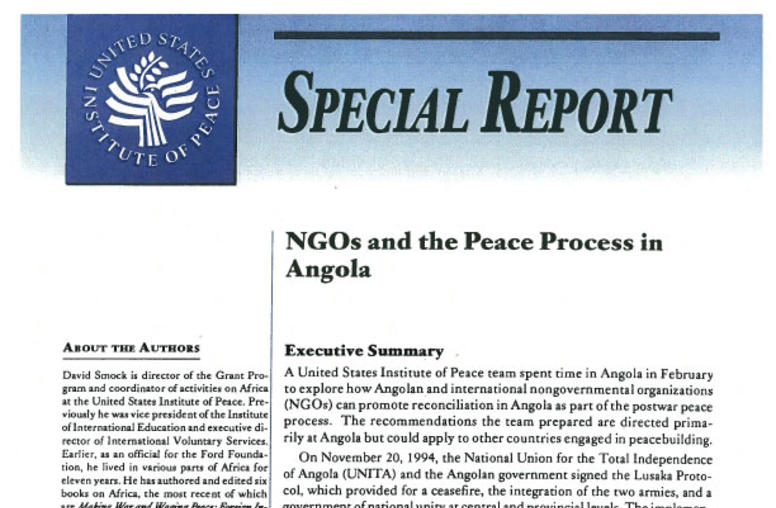 NGOs and the Peace Process in Angola